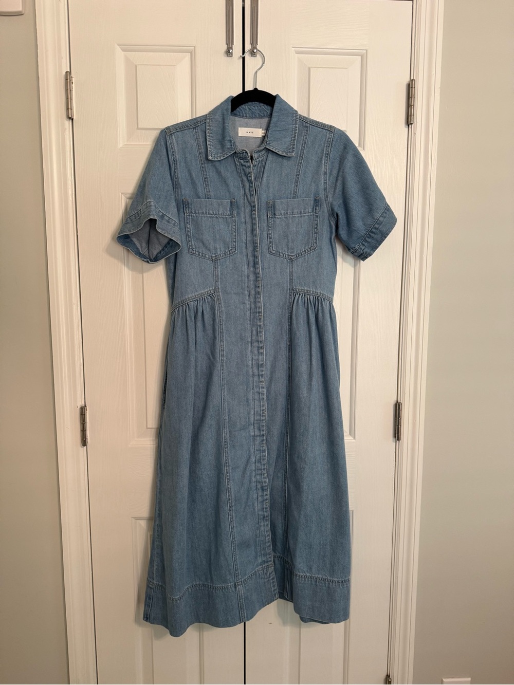 Maye MONTANA DENIM SHIRTDRESS - LIGHT BLUE